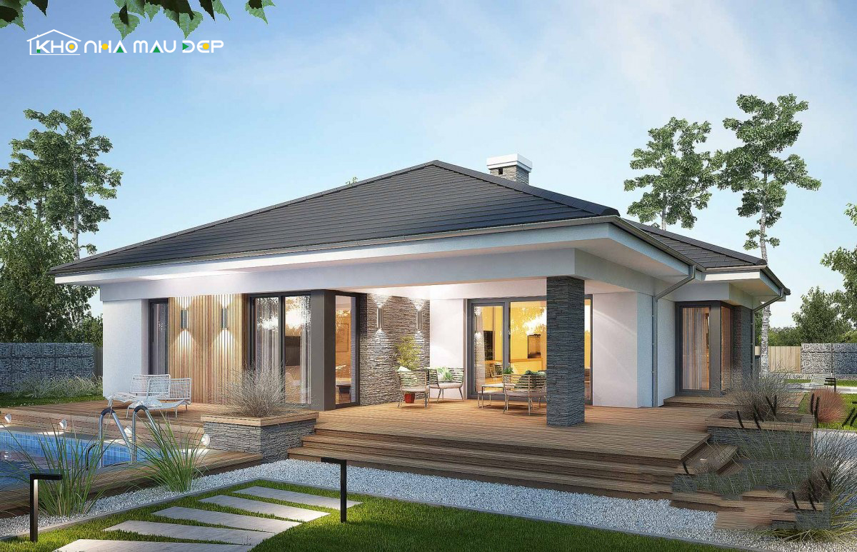 biệt thự nhà vườn 1 tầng