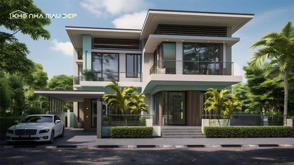 Nhà chữ L 2 tầng 600 triệu với diện tích 80m2 phong cách hiện đại, có 4 phòng ngủ tiện nghi cho các thành viên