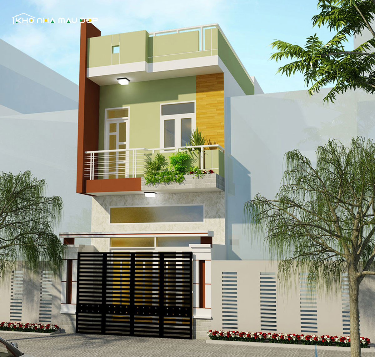 nhà 2 tầng 4 phòng ngủ 100m2