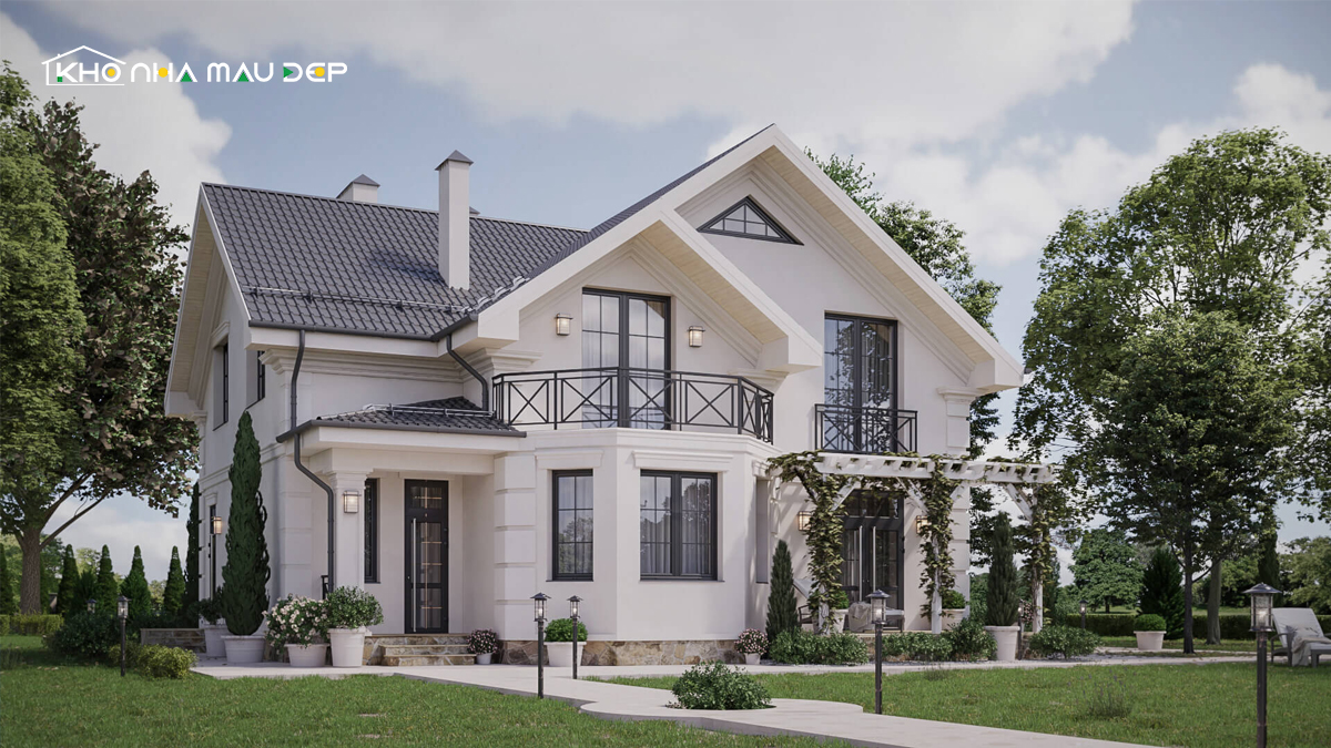 Mẫu thiết kế nhà vườn nhỏ đẹp mái Thái mang hơi hướng truyền thống kết hợp hiện đại
