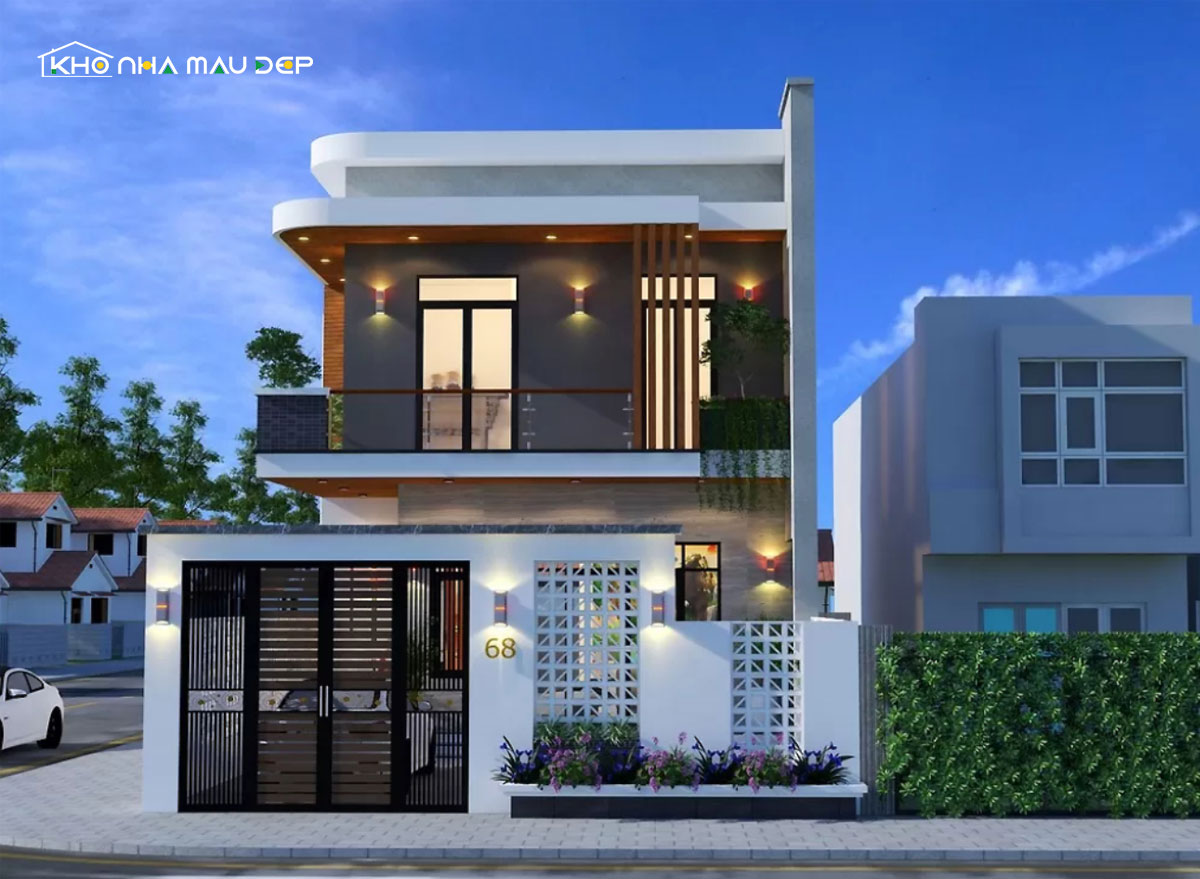 Mẫu thiết kế nhà ống mặt tiền 8m sâu 12m đẹp