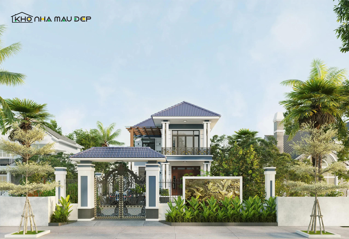 Mẫu biệt thự mặt tiền 8m sâu 15 đẳng cấp