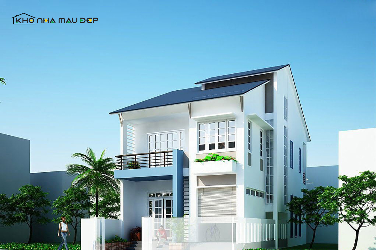 Mẫu nhà 2 tầng mặt tiền 8m sâu 15m