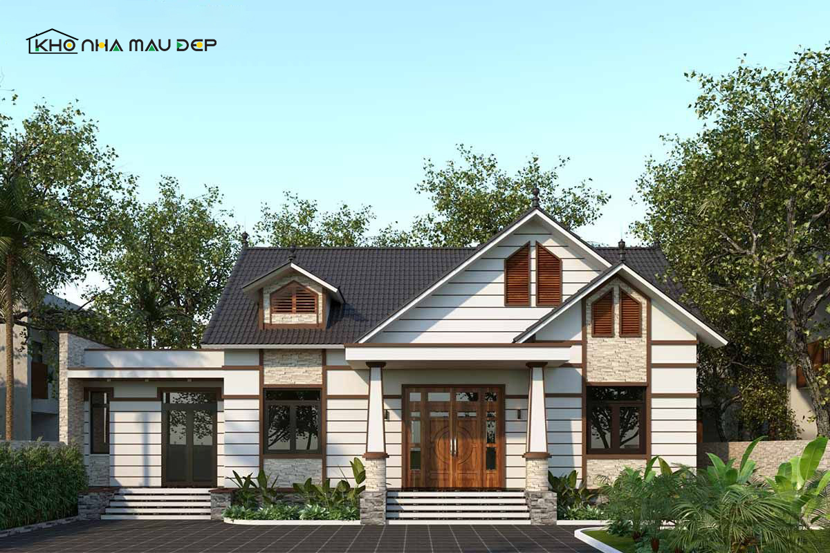 Mẫu nhà cấp 4 mặt tiền 8m sâu 15m