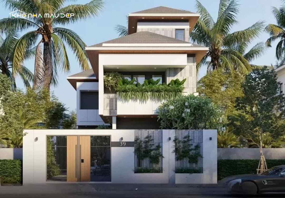 Mẫu nhà mặt tiền 7m 2 tầng 1 tum đầy đủ tiện nghi, đáp ứng đầy đủ nhu cầu sinh hoạt cho cả gia đình