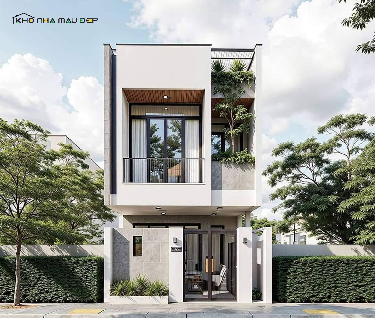 Mẫu nhà 2 tầng 3 phòng ngủ diện tích 5x18 mang đến không gian thoáng đãng