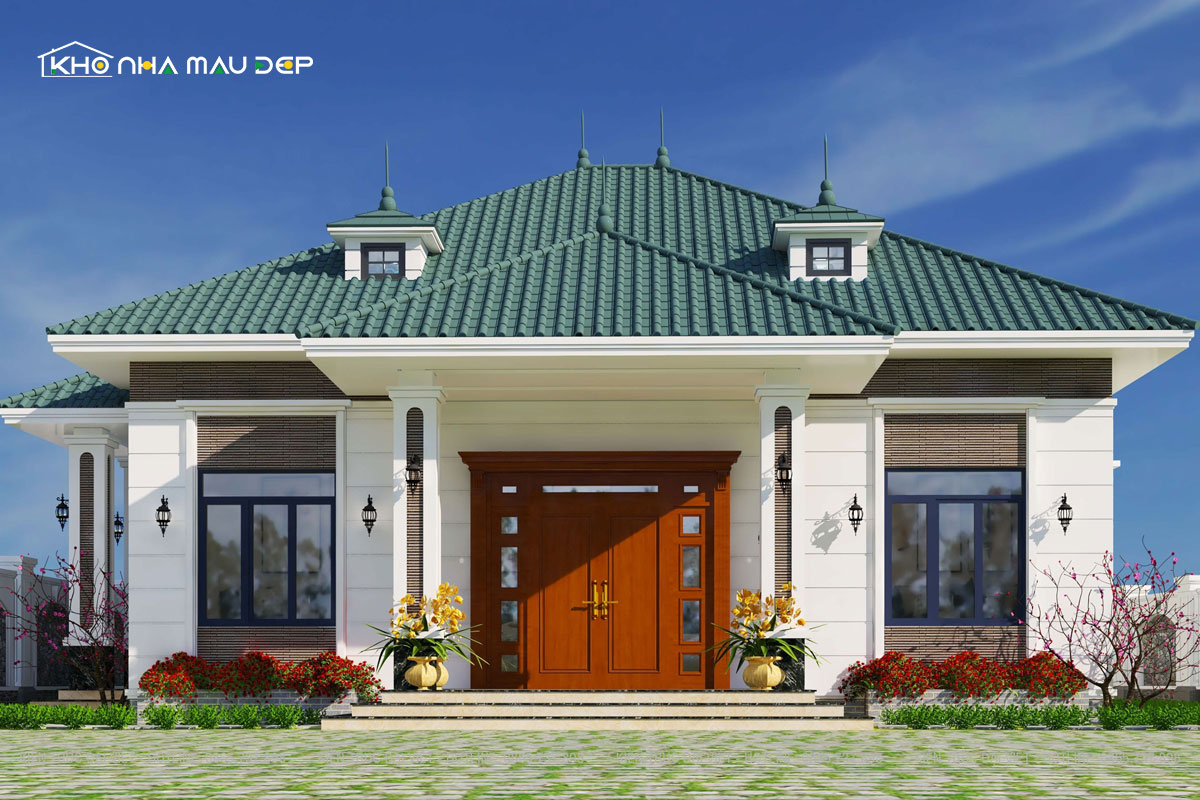 Mẫu thiết kế nhà cấp 4 60m2 2 phòng ngủ nhỏ đẹp, giá rẻ
