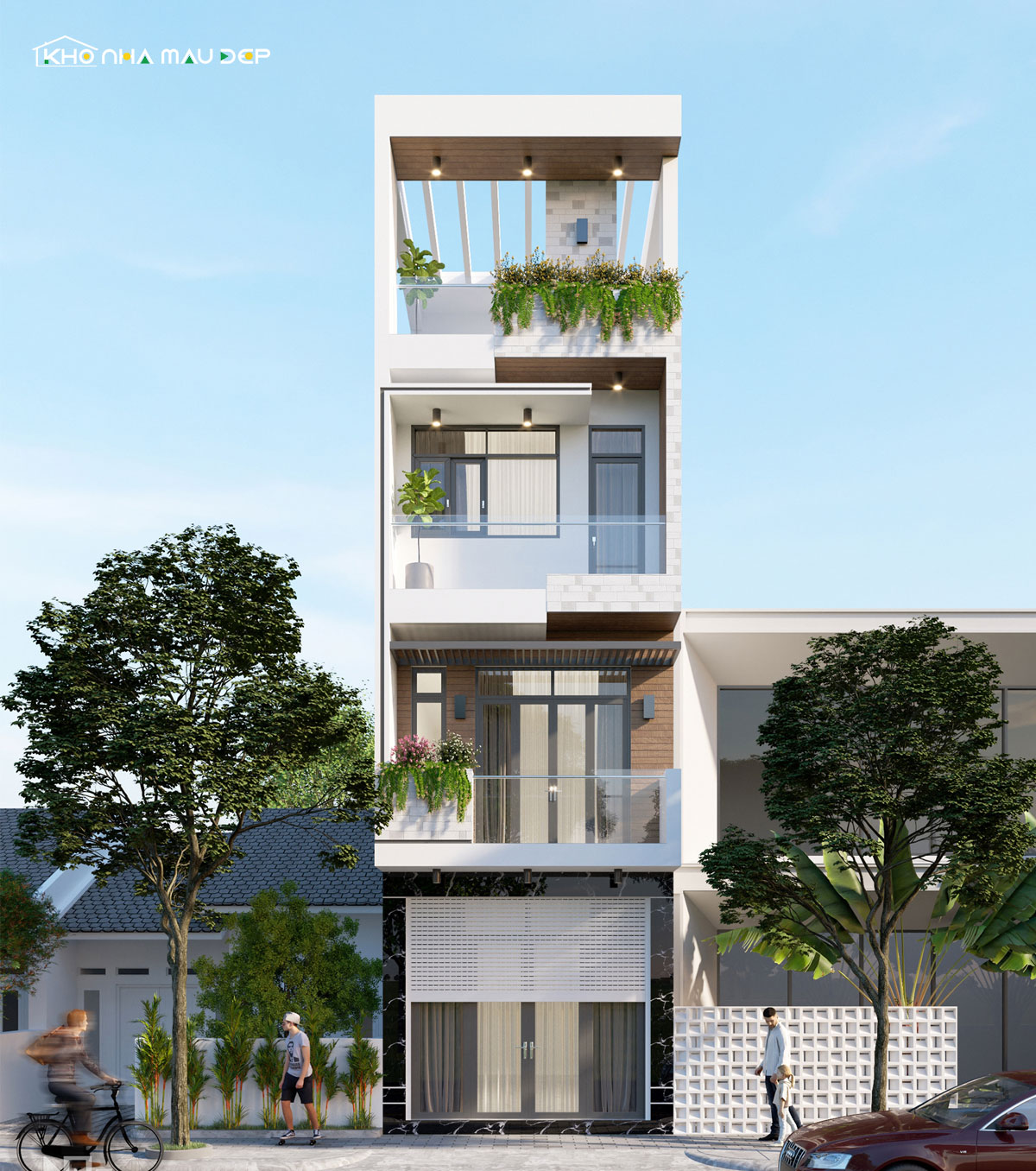 nhà 4 tầng