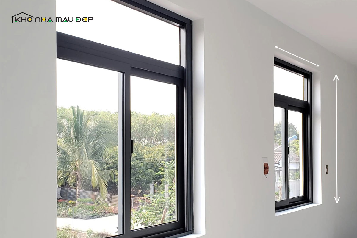 kích thước cửa sổ 2 cánh