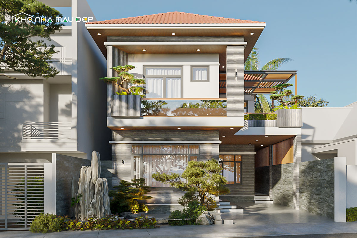 MẪU NHÀ 2 TẦNG 7X12M CÓ 4 PHÒNG NGỦ RỘNG RÃI