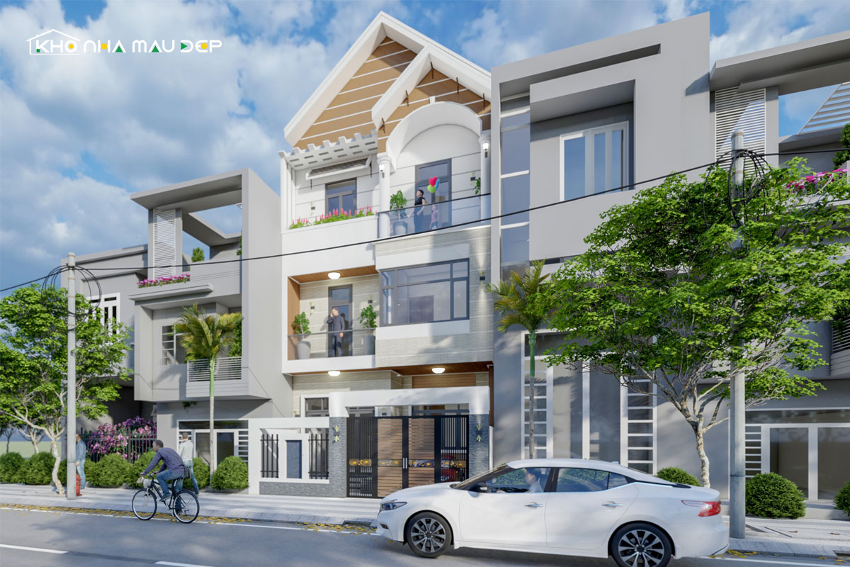 101+ Mẫu nhà 1 trệt 2 lầu đẹp, hiện đại tiện nghi nhất 2026