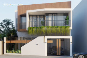 mẫu thiết kế nhà 2 tầng 8x10m