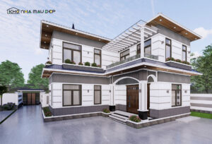 39+ Mẫu thiết kế nhà chữ L 2 tầng 80m2 đẹp đáng sống năm 2026