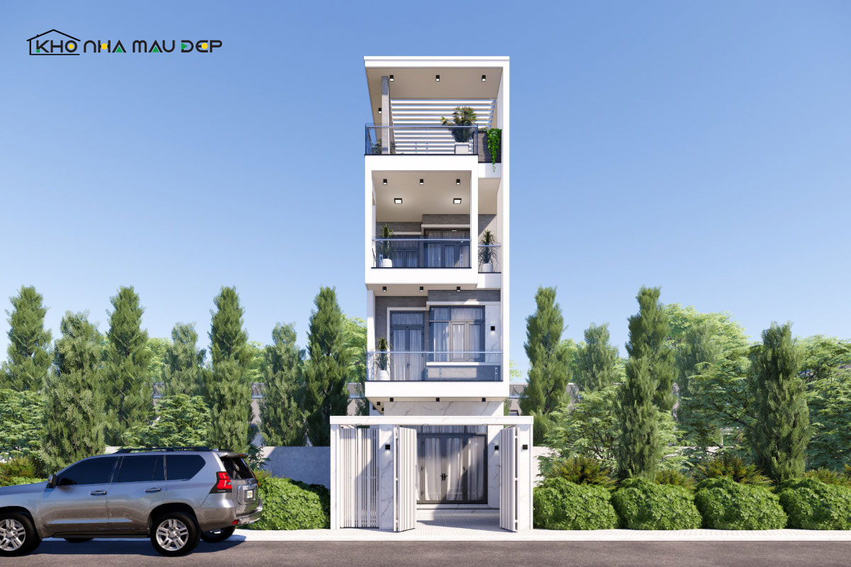 99+ Mẫu nhà đẹp 4 tầng 4x16m hiện đại, xu hướng thiết kế 2026