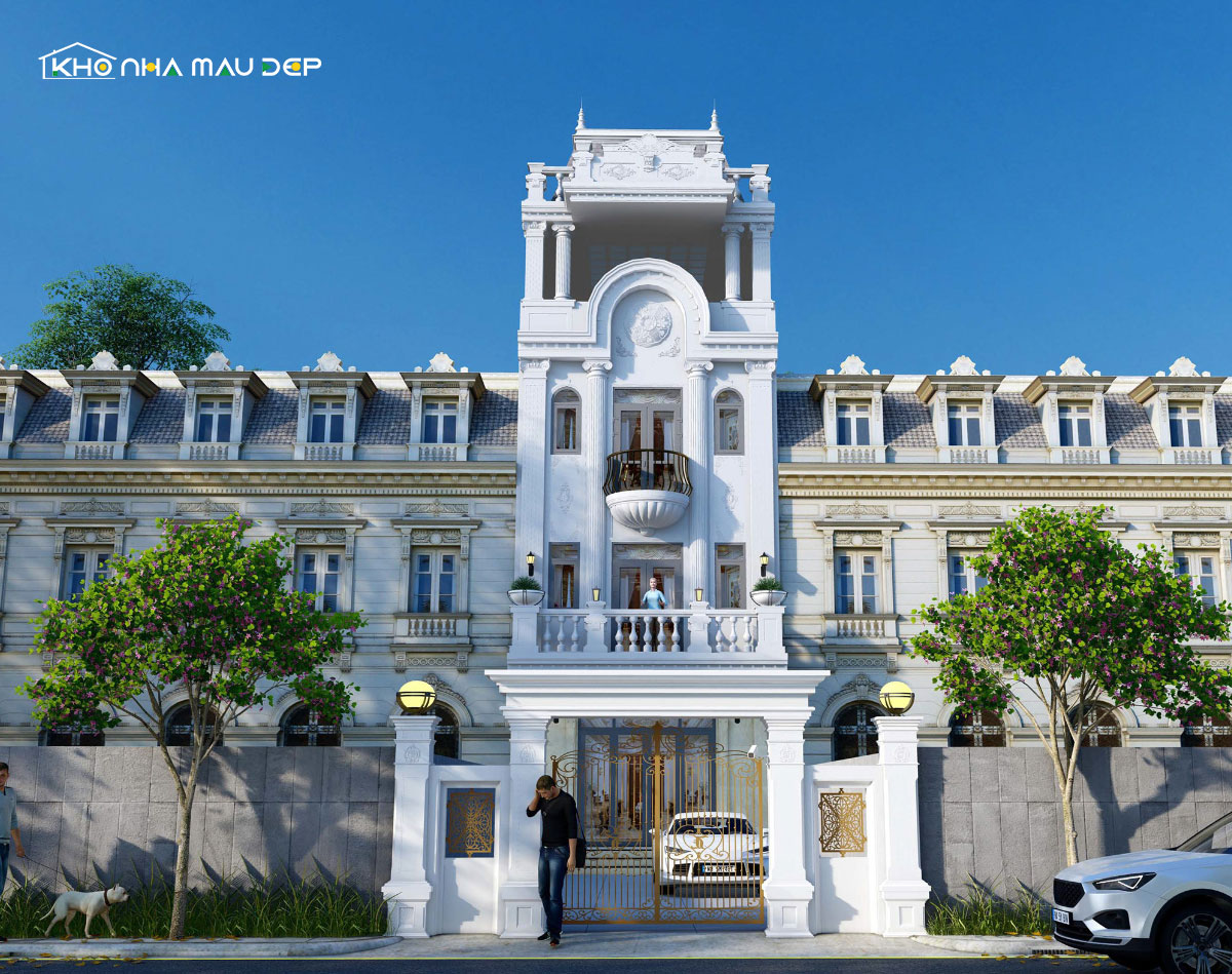 Thiết kế nhà đẹp 4 tầng 4x16m có gara xe thuận tiện
