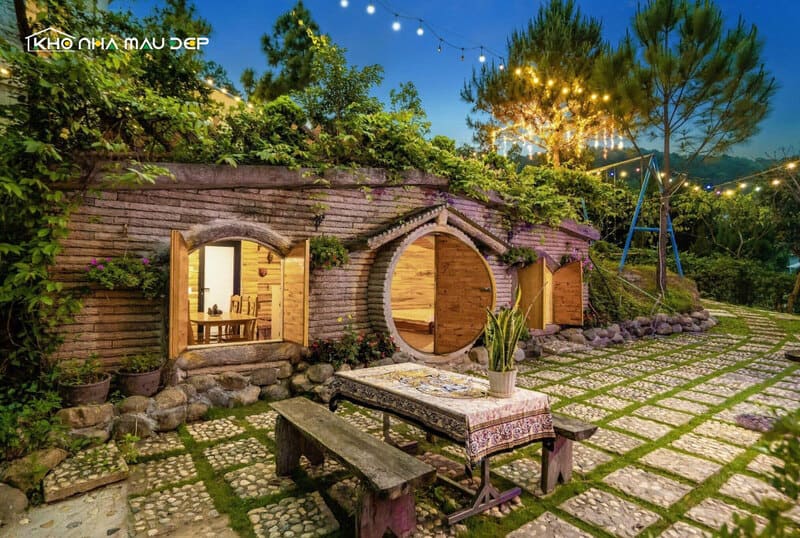 Mẫu homestay nhà vườn thiết kế độc đáo hình tổ chim