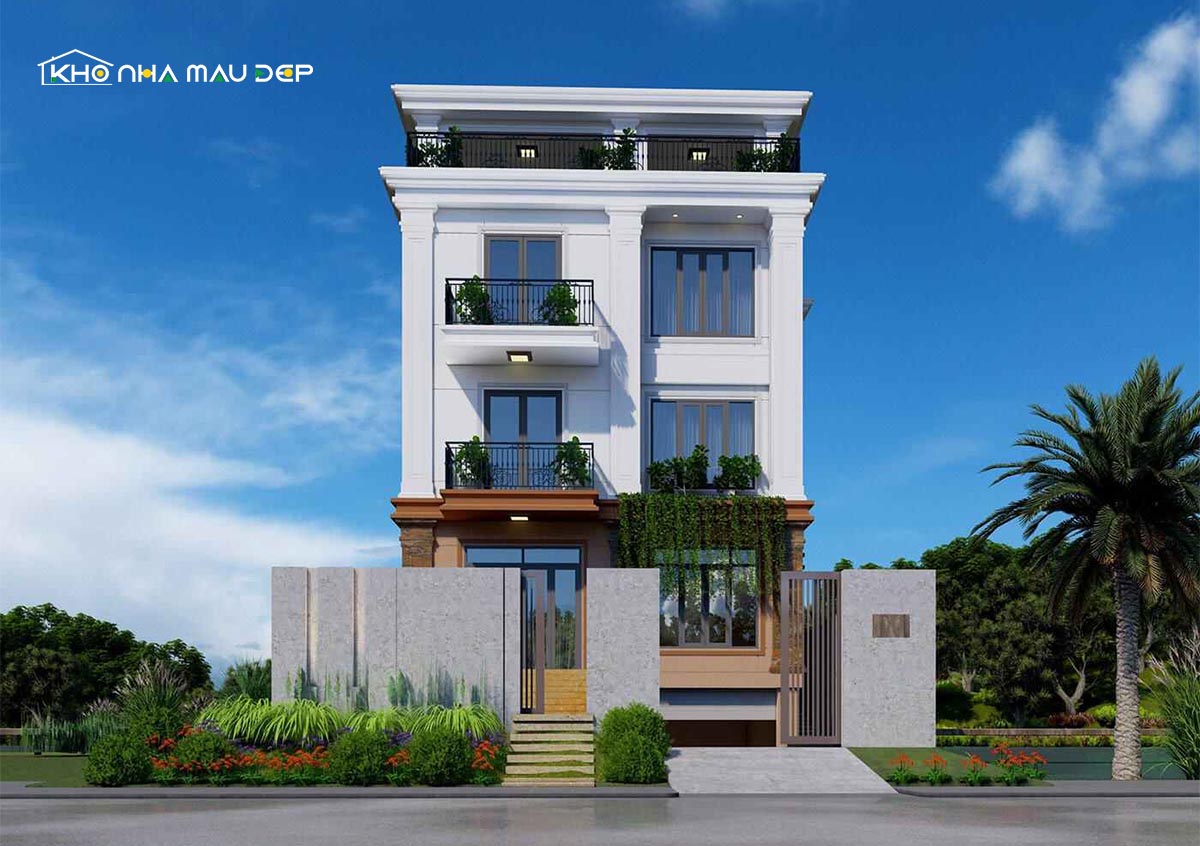 Nhà phố hiện đại có tầng hầm nổi giúp tối ưu diện tích, tiện nghi giữa lòng đô thị