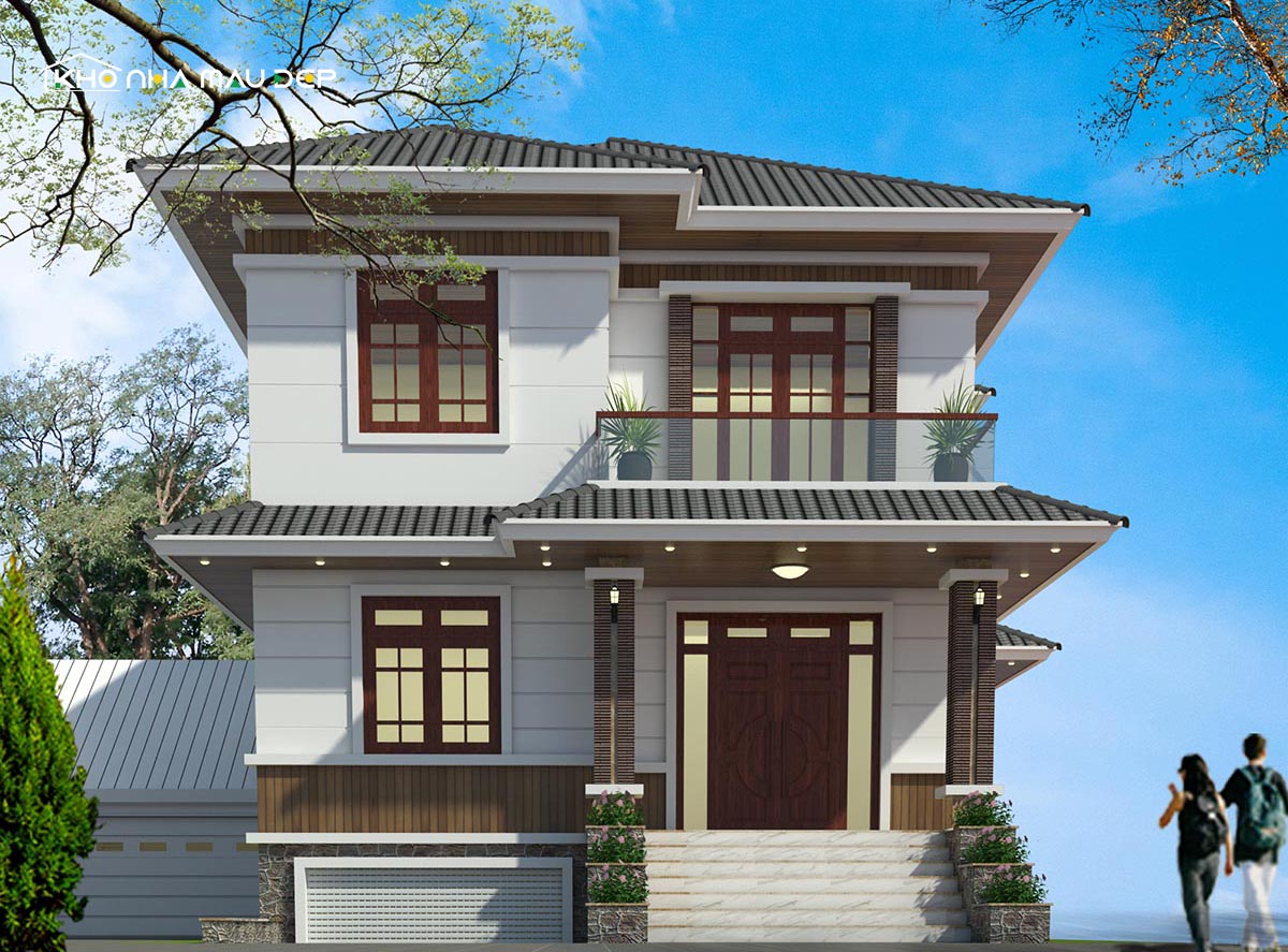 Nhà 2 tầng tầng hầm nổi hiện đại, tối ưu công năng, tiện nghi, thoáng đãng