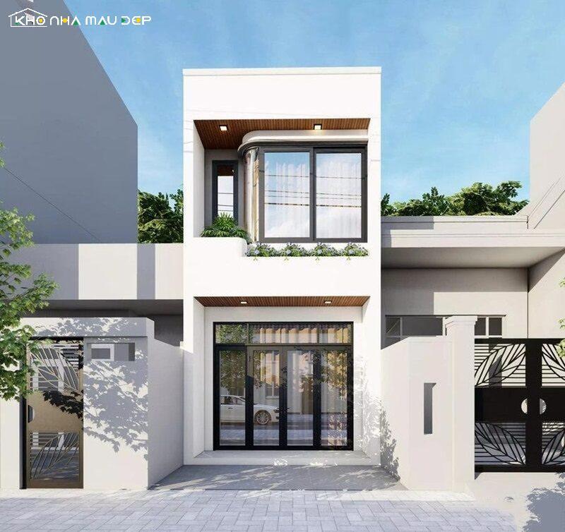 Mẫu mái bằng hiện đại phù hợp nhu cầu xây nhà 1 trệt 1 lầu 400 triệu