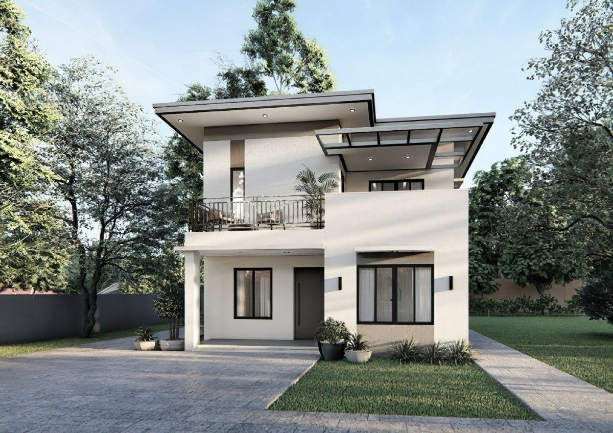 Mẫu thiết kế nhà 2 tầng ở nông thôn 500 triệu không gian mở thoáng đãng (nguồn: sưu tầm)