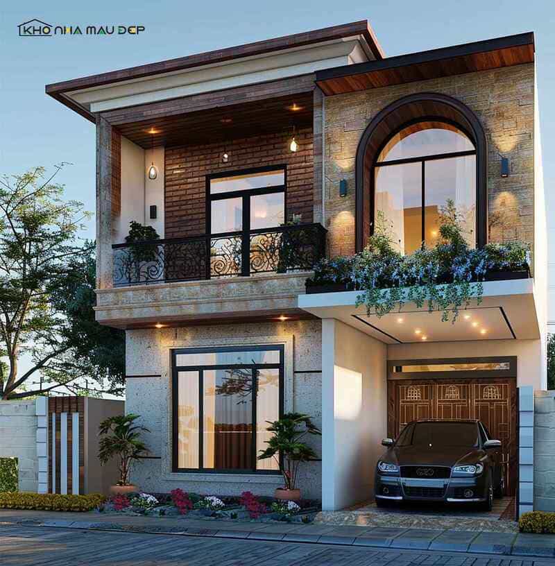 Nhà 2 tầng vuông đẹp ở nông thôn, thiết kế đơn giản nhưng vẫn rất sang trọng