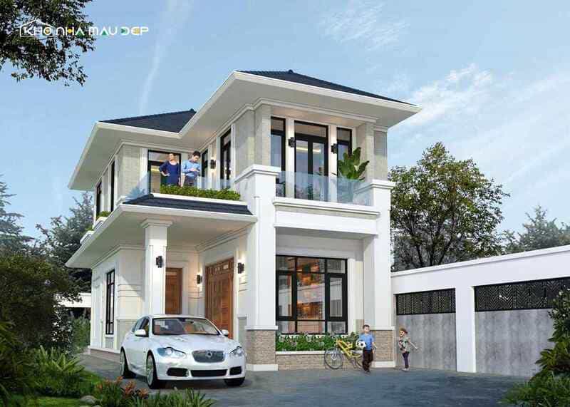 Mẫu nhà vuông đẹp ở nông thôn với cấu trúc đơn giản, dễ dàng thi công