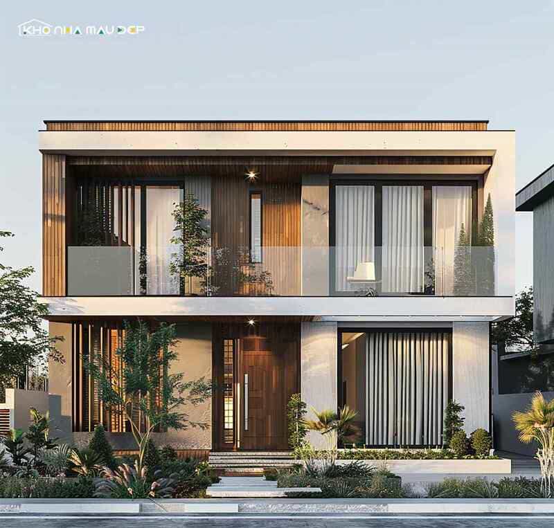 Mẫu nhà vuông đẹp thiết kế hiện đại
