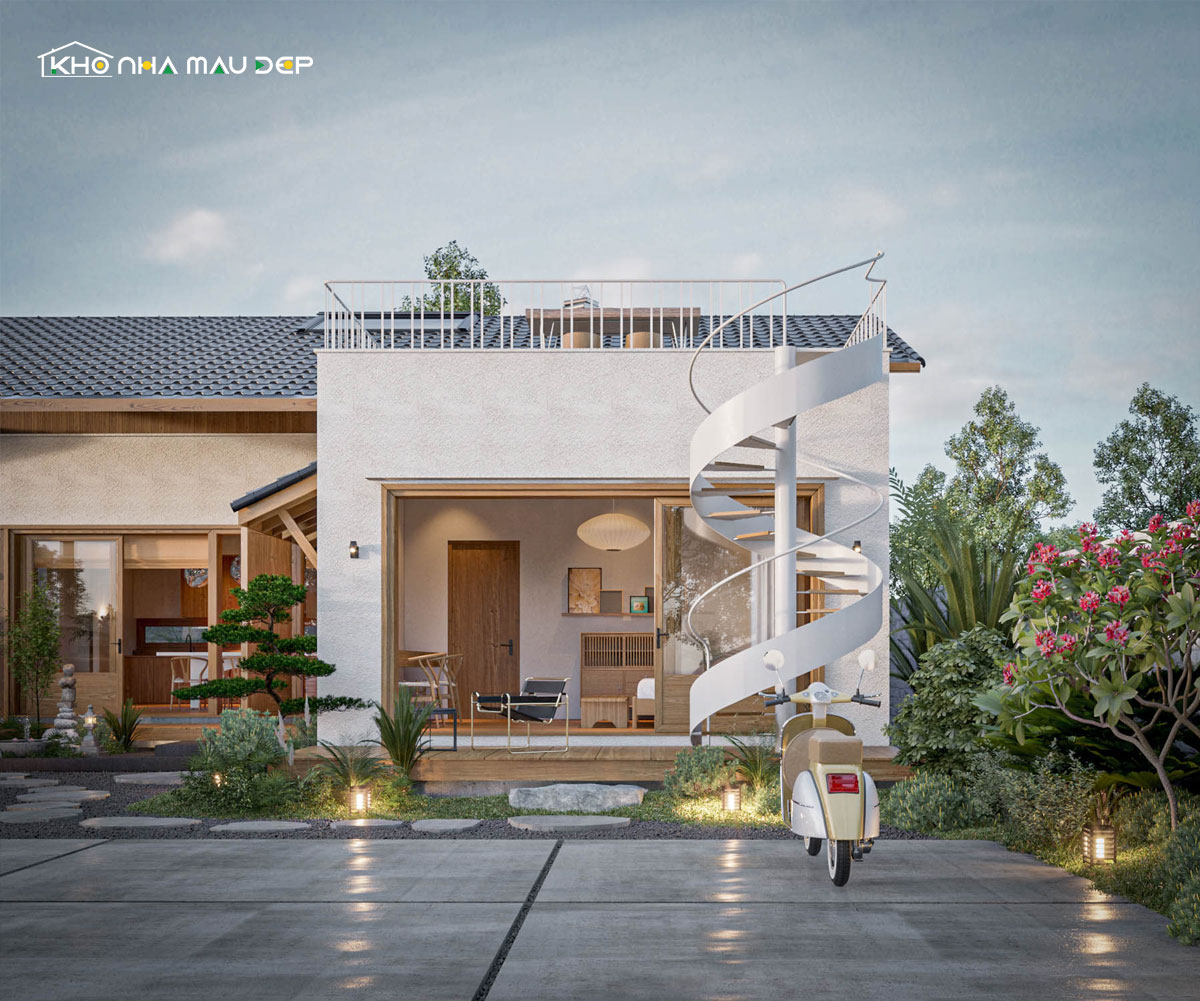 Tìm hiểu về mẫu thiết kế nhà cấp 4 có sân thượng
