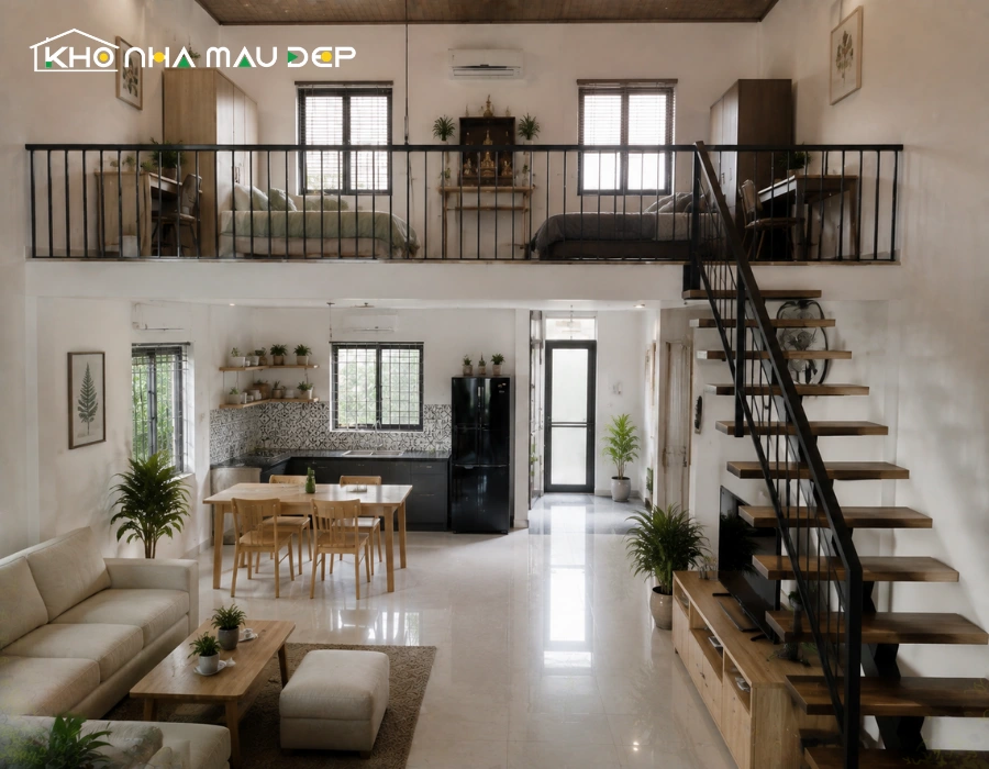Đặc điểm của nhà gác lửng 2 phòng ngủ