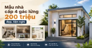 nhà cấp 4 gác lửng 200 triệu